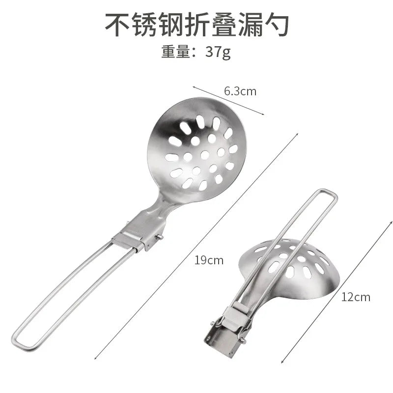 Camping Folding Cooking Tool Set – Stainless Steel
