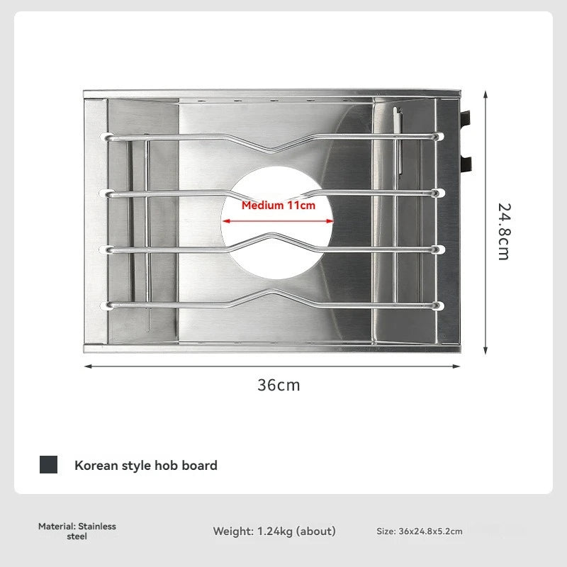 Stainless Steel Furnace Frame Plate – Korean Style