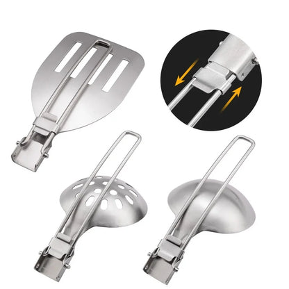 Camping Folding Cooking Tool Set – Stainless Steel