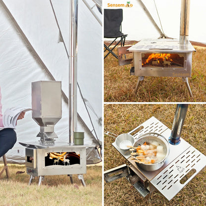 Portable Stainless Steel Folding Wood Stove