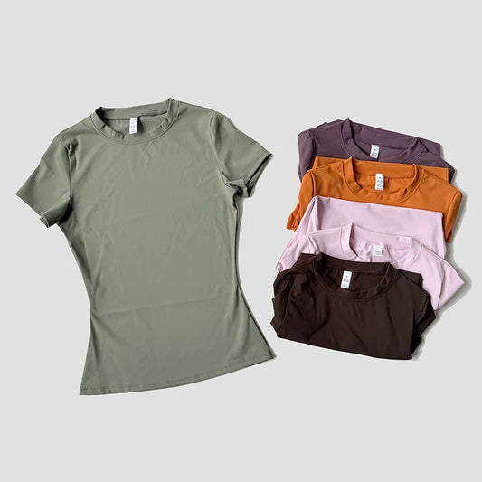 Women’s Seamless Yoga Top – Short Sleeve