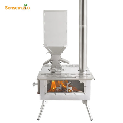 Portable Stainless Steel Folding Wood Stove