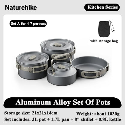 Lightweight Outdoor Cooking Pot and Pan Set – Durable and Portable