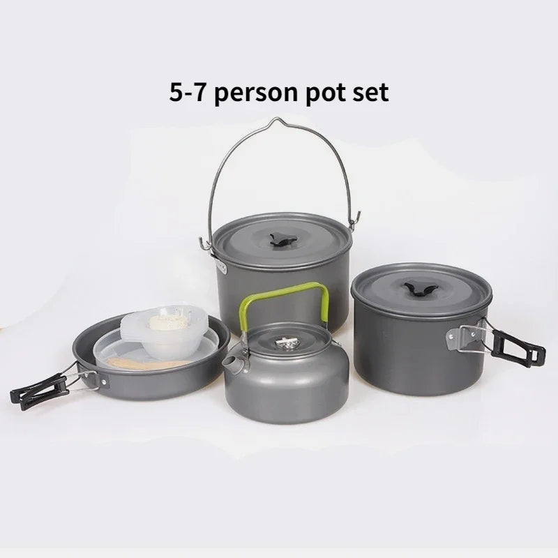 Lightweight Camping Cookware Set – 1 to 7 People