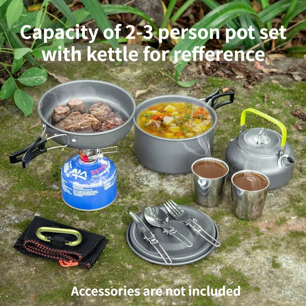 Lightweight Camping Cookware Set – 1 to 7 People