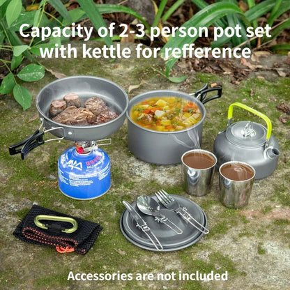 Lightweight Camping Cookware Set – 1 to 7 People
