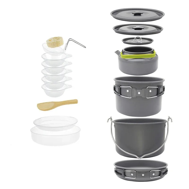 Lightweight Camping Cookware Set – 1 to 7 People