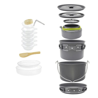 Lightweight Camping Cookware Set – 1 to 7 People