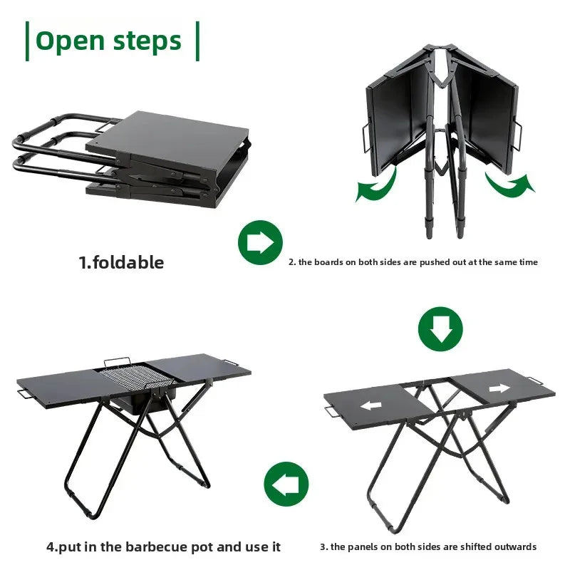 Folding Portable Barbecue Table