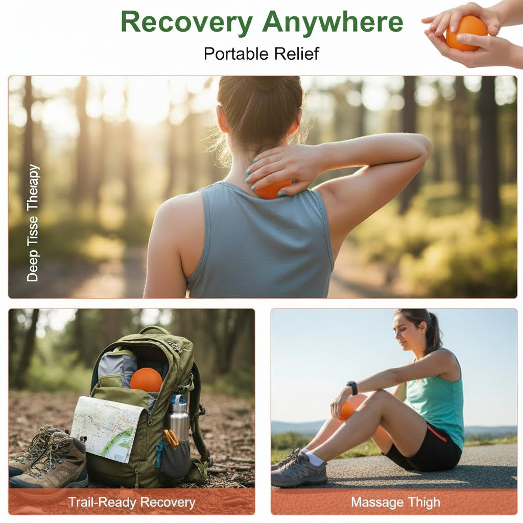 4-in-1 Foam Roller Set with Massage Stick, Trigger Point Ball, and Stretch Band for Muscle Recovery and Yoga