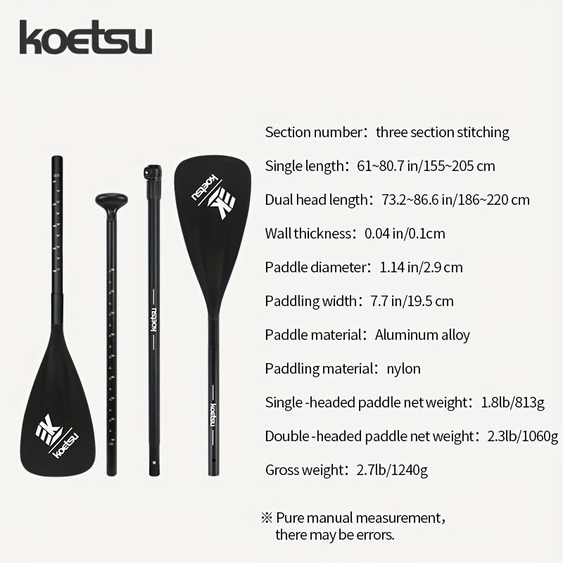 Lightweight Aluminum Alloy Paddle – Durable Black Water Sports Paddle