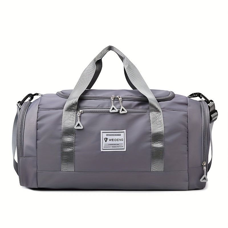 Portable Travel &amp; Fitness Bag with Shoe Compartment – Black