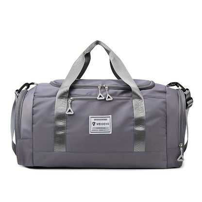 Portable Travel &amp; Fitness Bag with Shoe Compartment – Black