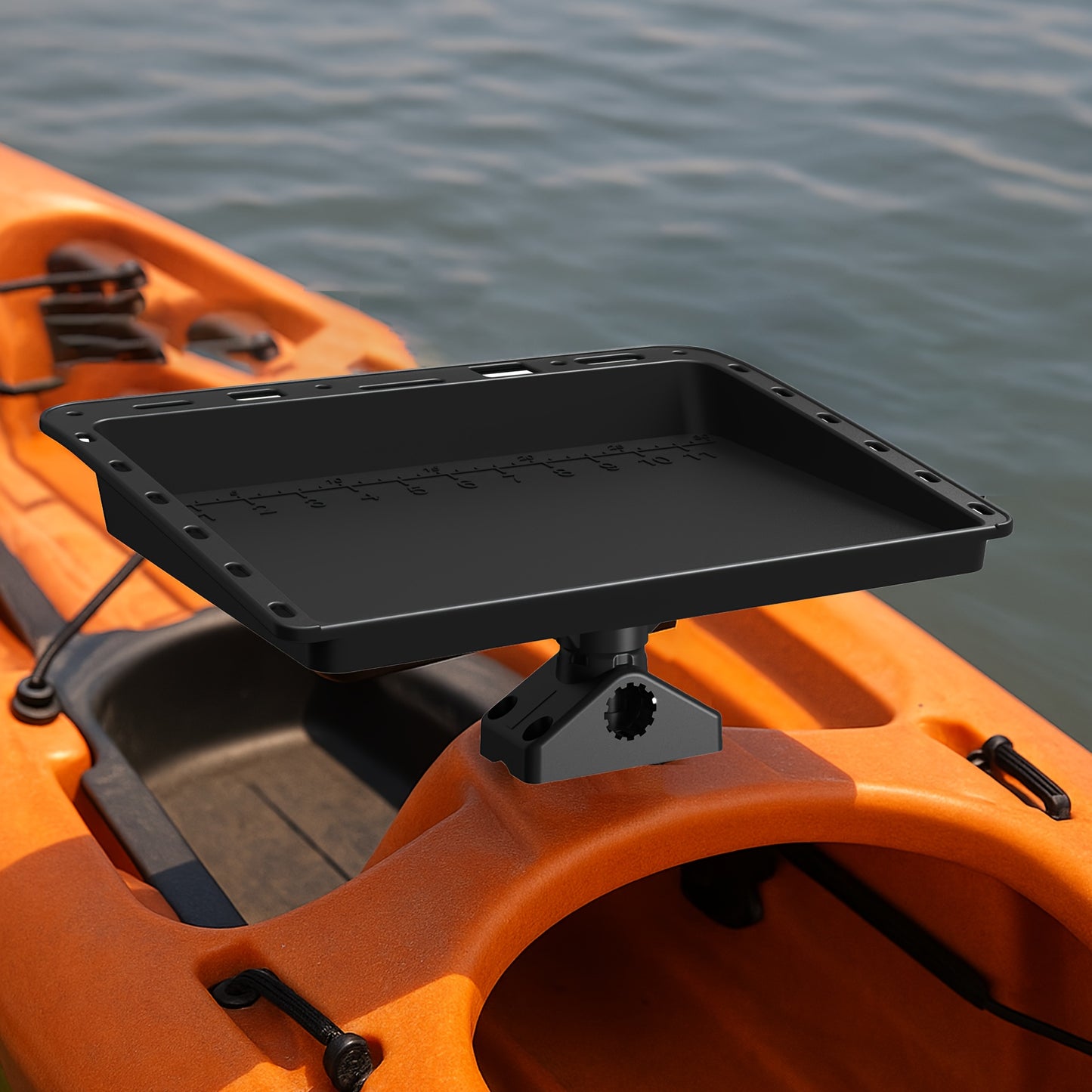 Durable Rotating Fishing Bait Board with Multi-Tool Slots and Ruler