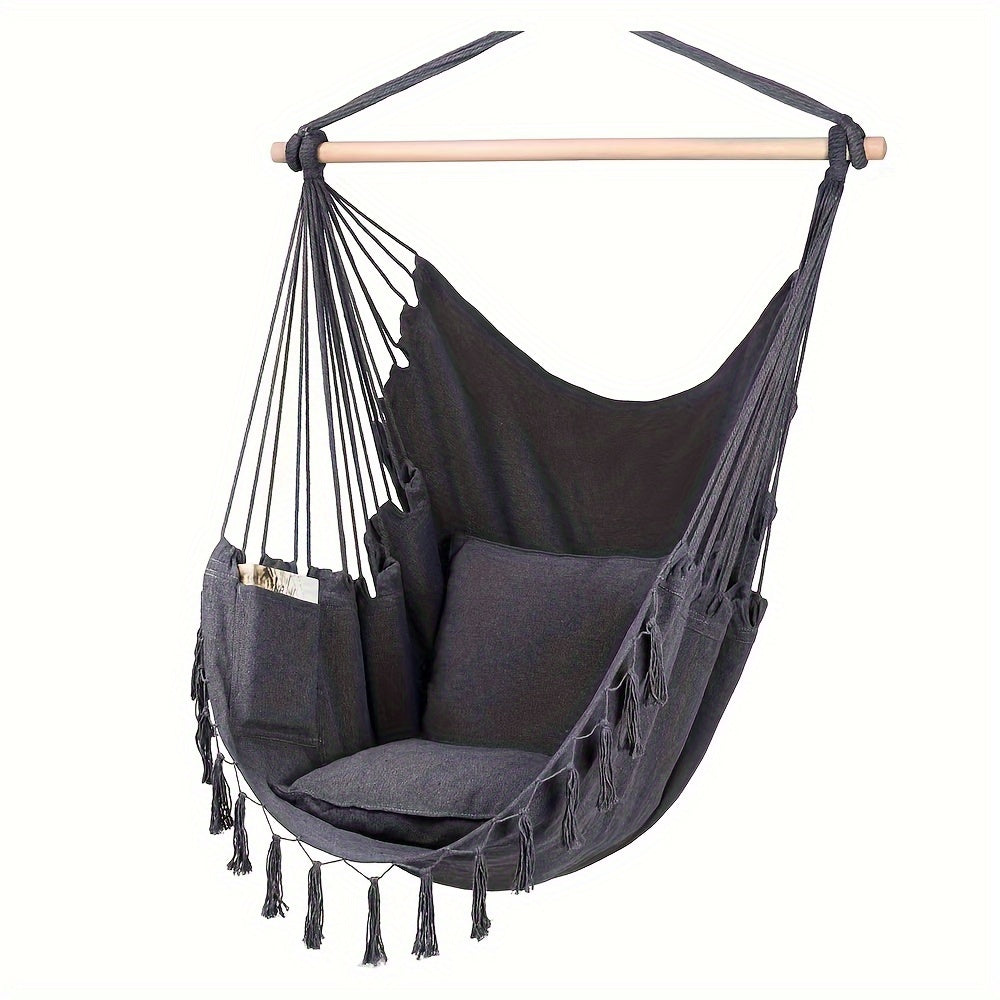 Hanging Hammock Chair Swing with Cushions