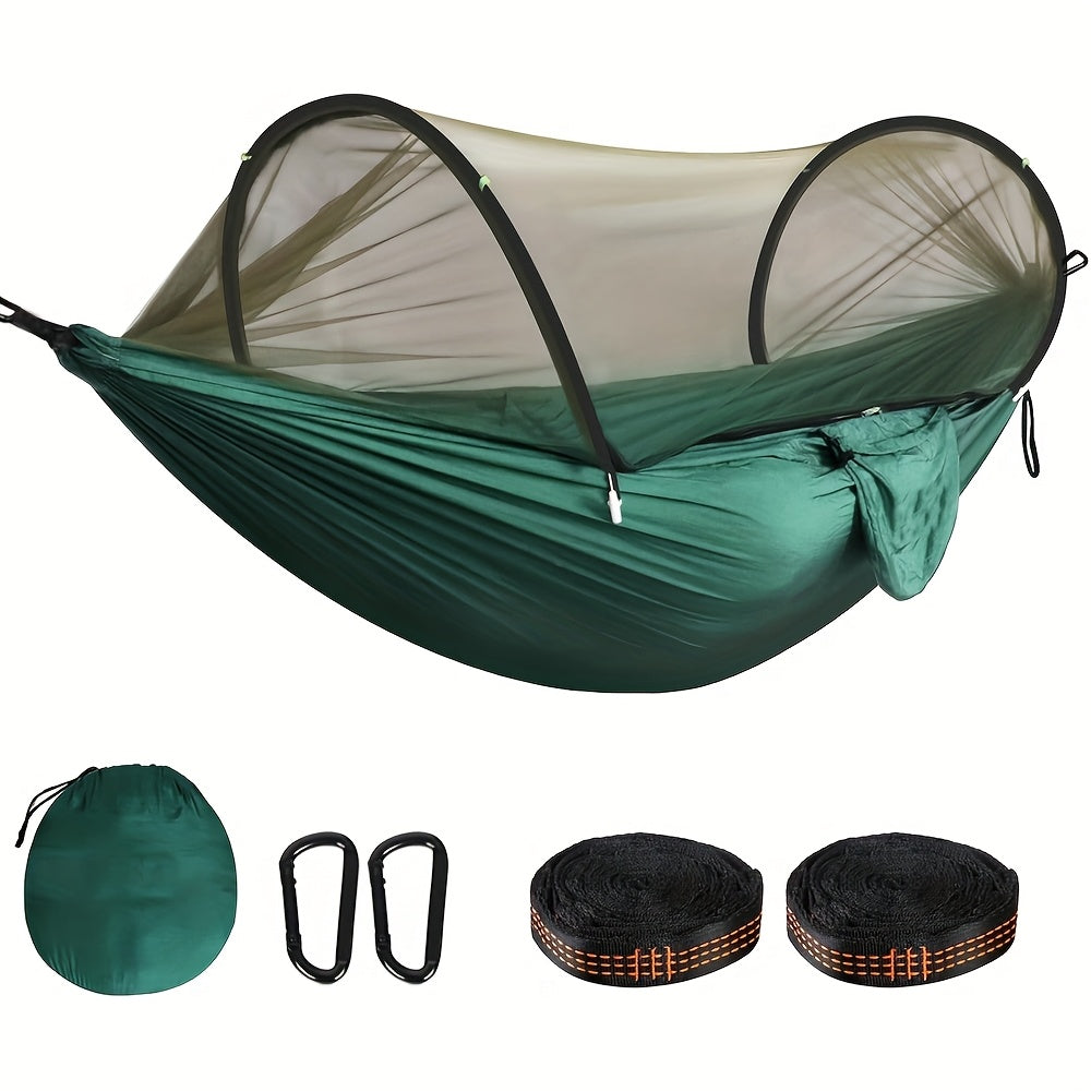 Automatic Quick-Deploy Mosquito Net Hammock
