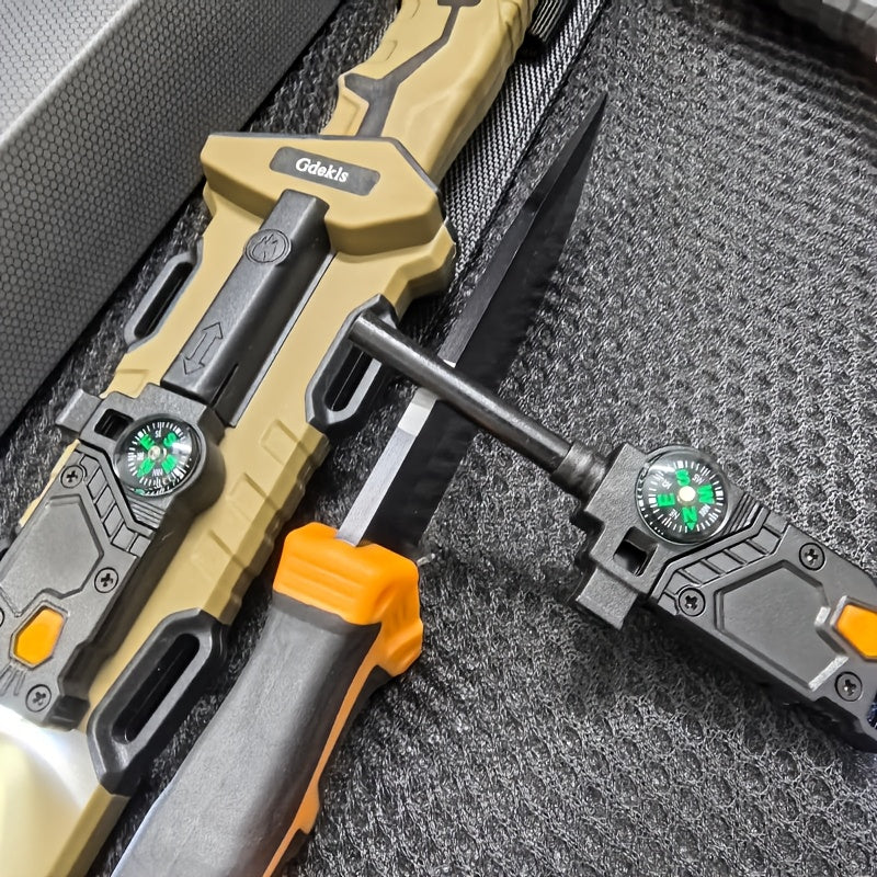 Ultra‑Sharp Outdoor Fixed Blade Survival Knife with Fire Starter, Sharpener & Multi‑Function Sheath