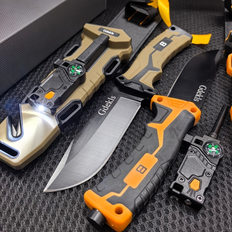 Ultra‑Sharp Outdoor Fixed Blade Survival Knife with Fire Starter, Sharpener & Multi‑Function Sheath
