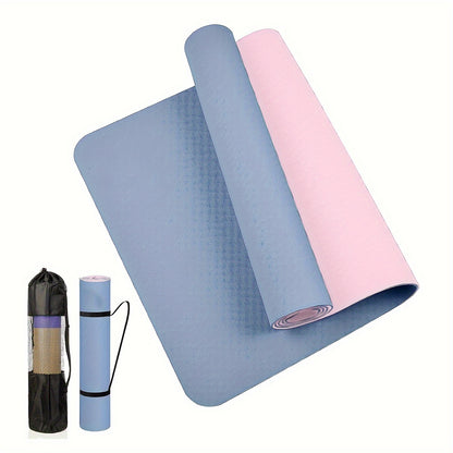 Durable TPE Yoga &amp; Pilates Mat – Non-Slip Fitness Mat with Cushioning