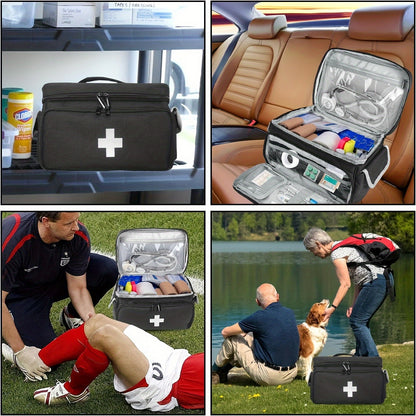 Portable First Aid Storage Bag – Organiser for Medicine and Emergency Kits