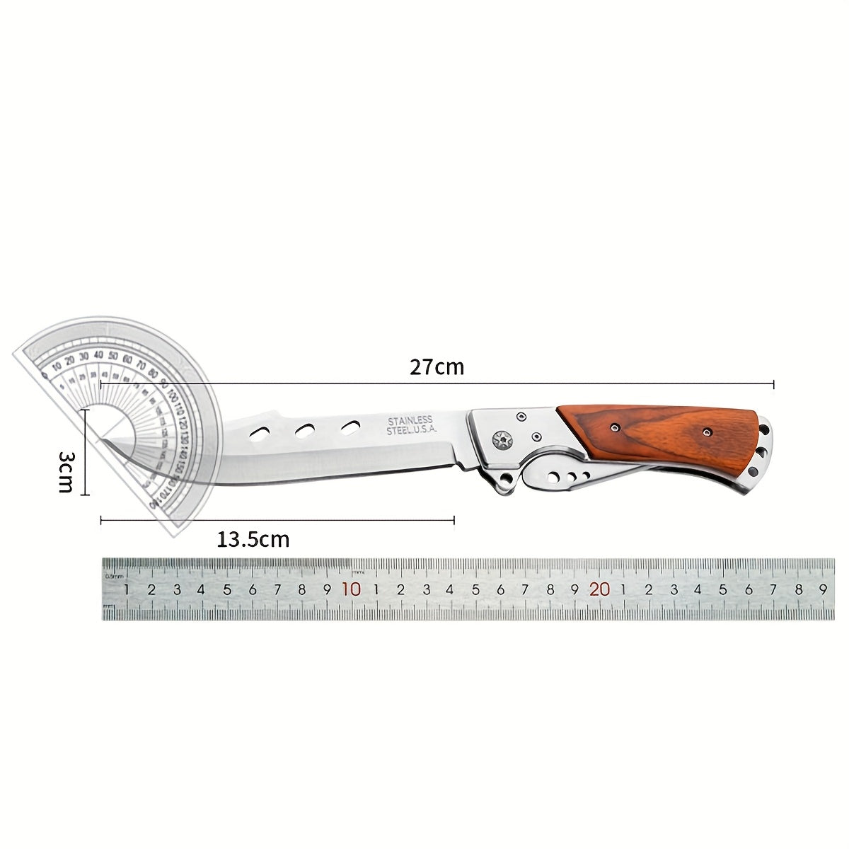 Multi‑Functional Fixed Blade Outdoor Knife with Sheath – Full Tang Survival Knife for Camping, Hiking & Hunting