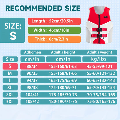 Adjustable Adult Swim Vest – Buoyancy Aid for Kayaking, Canoeing & Boating – Blue