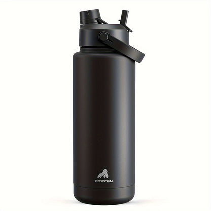 40oz Insulated Stainless Steel Water Bottle – Leakproof with Straw &amp; Spout Lid