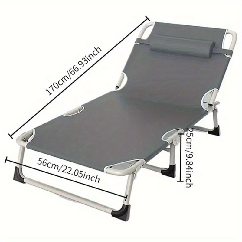 Portable Adjustable Folding Bed – Multi-Functional with Comfort Pillow