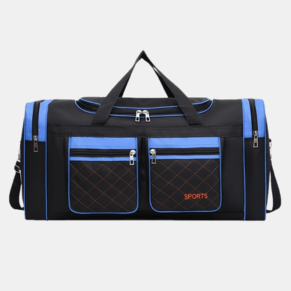 Extra-Large Travel Duffel Bag with Multi-Pocket Design – Red, Blue, Black