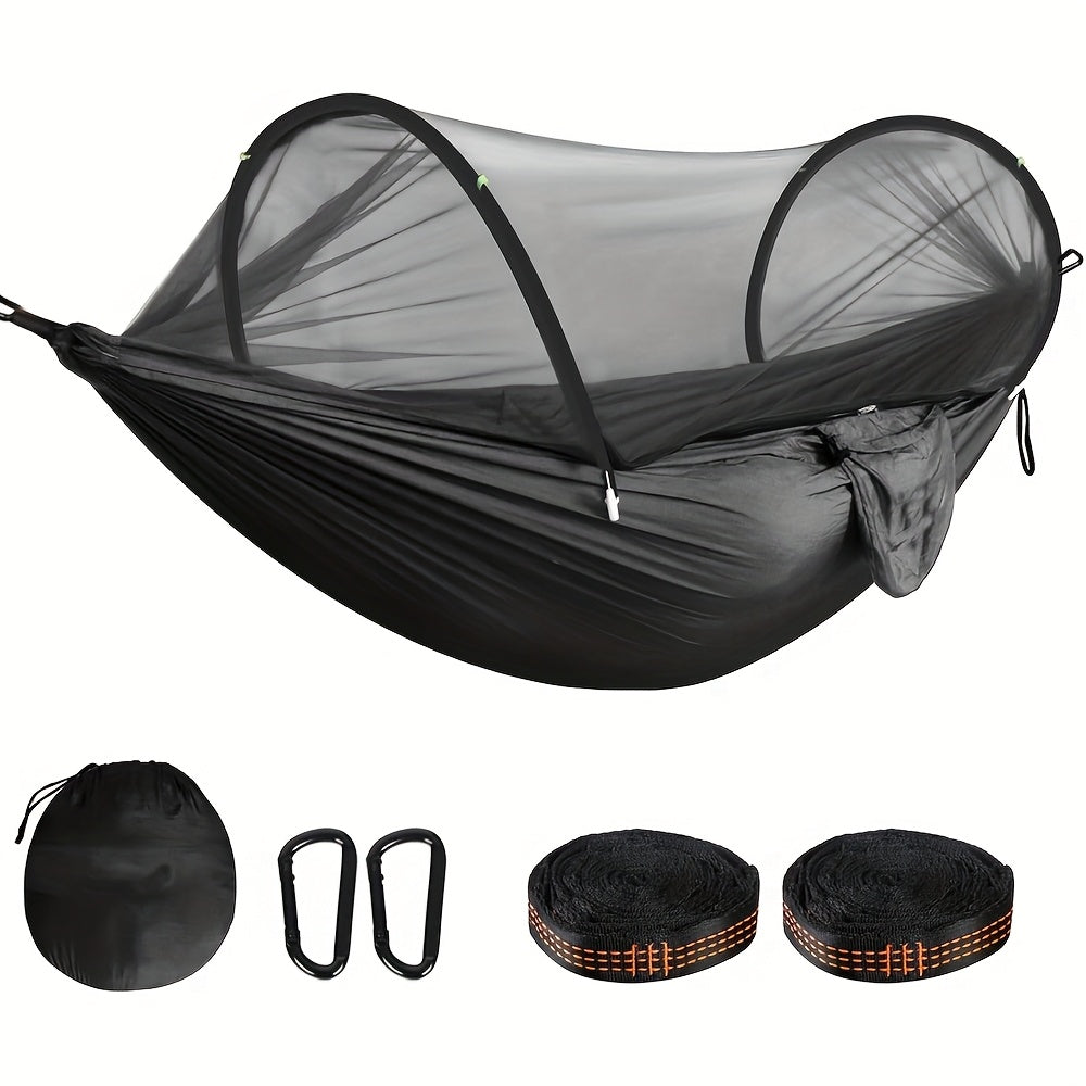 Automatic Quick-Deploy Mosquito Net Hammock