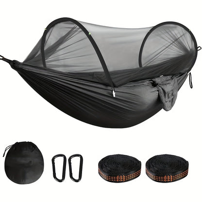 Automatic Quick-Deploy Mosquito Net Hammock