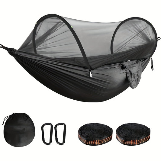 Automatic Quick-Deploy Mosquito Net Hammock
