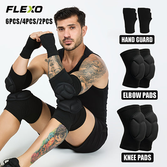 3-in-1 Sports Protective Gear: Knee Pads, Elbow Pads &amp; Hand Wraps