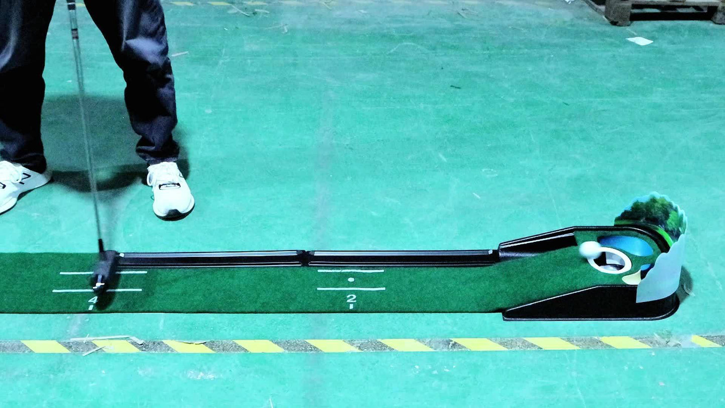3D Golf Putting Mat – 8ft Indoor Practice with Ball Return