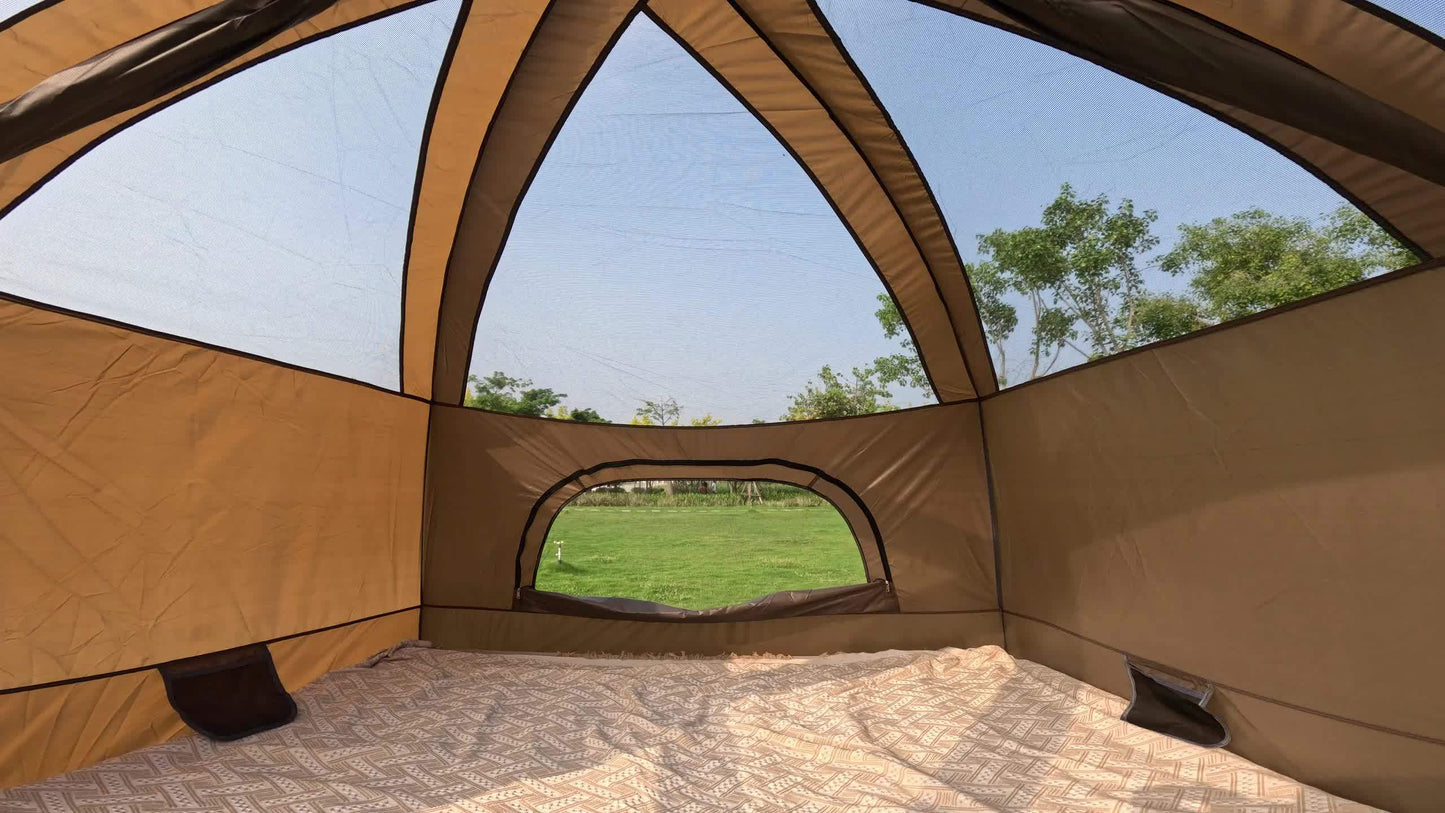 Instant Cabin Camping Tent for 3–4 People – Easy Setup with Front Vestibule