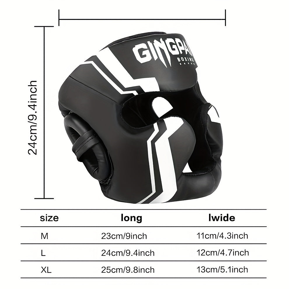Professional Boxing Head Guard – Thick PU Protection for Sparring & Muay Thai