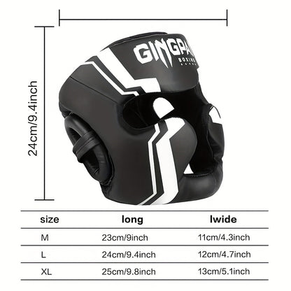 Professional Boxing Head Guard – Thick PU Protection for Sparring & Muay Thai