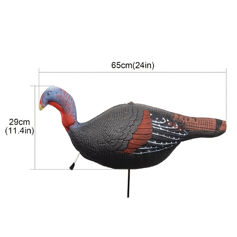 2PCS Realistic Turkey Decoys – Outdoor Hunting Decoy Set for Garden & Field Use
