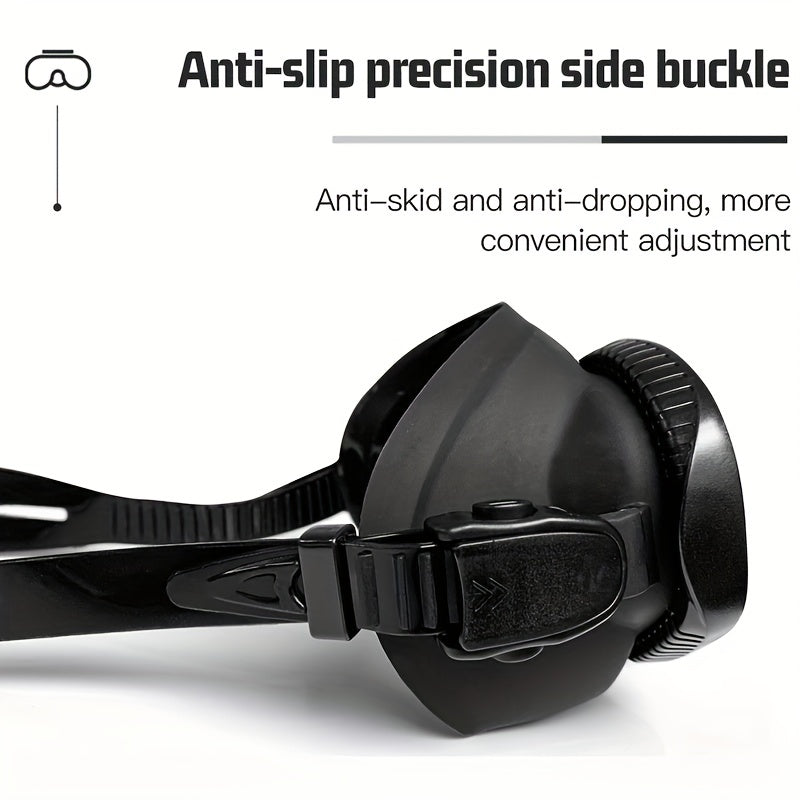 Low Volume Freediving Mask with Camera Mount – Tempered Glass & Adjustable Silicone Strap – Black