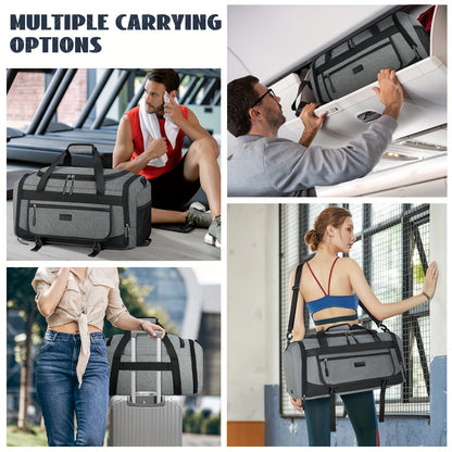 Lightweight 55L Sports &amp; Travel Duffel Bag with Shoe Compartment