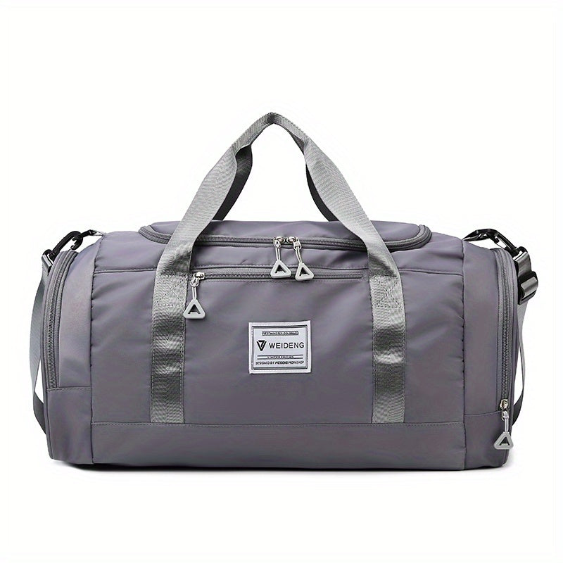 Portable Travel &amp; Fitness Bag with Shoe Compartment – Black
