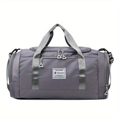 Portable Travel &amp; Fitness Bag with Shoe Compartment – Black