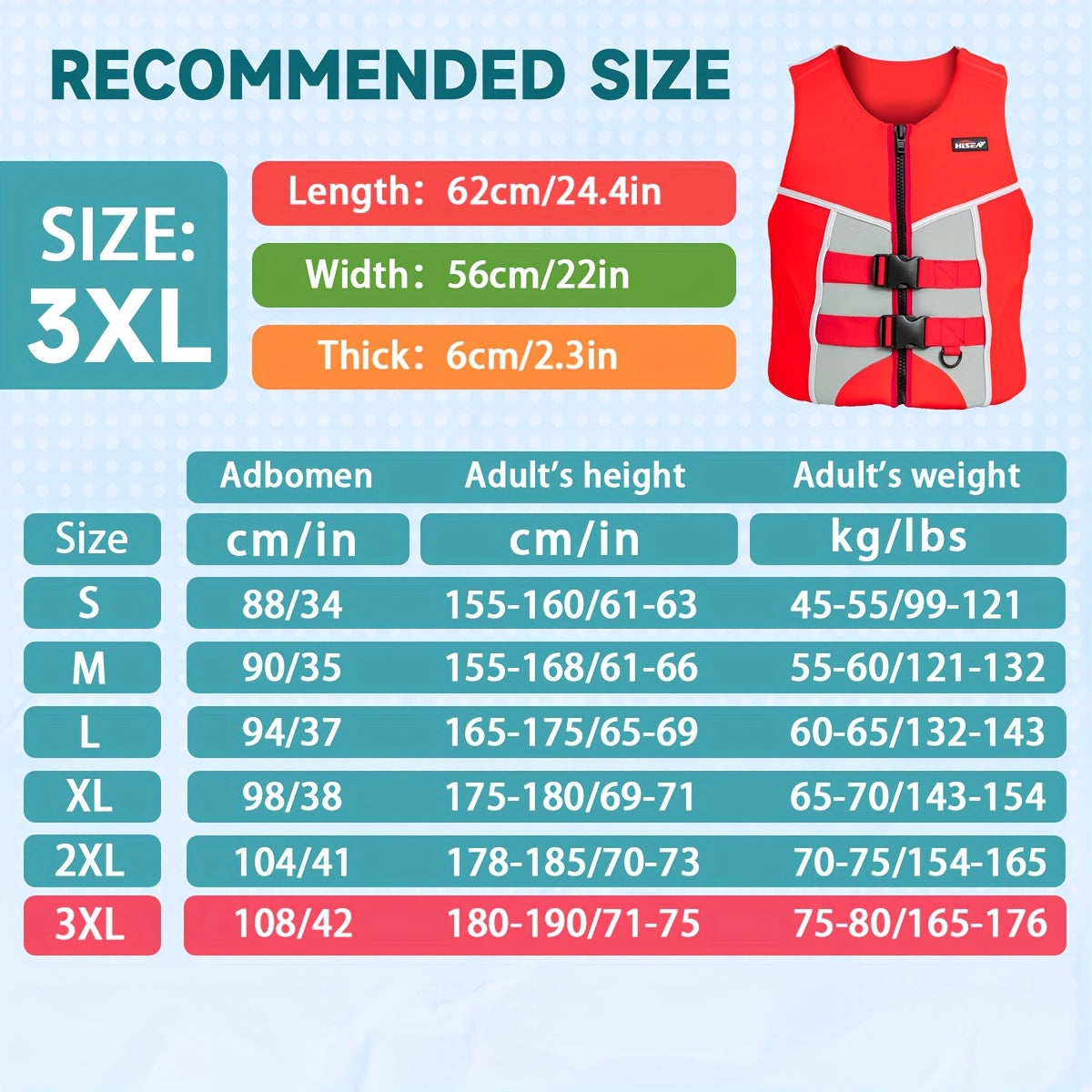 Adjustable Adult Swim Vest – Buoyancy Aid for Kayaking, Canoeing & Boating – Blue