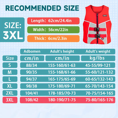 Adjustable Adult Swim Vest – Buoyancy Aid for Kayaking, Canoeing & Boating – Blue