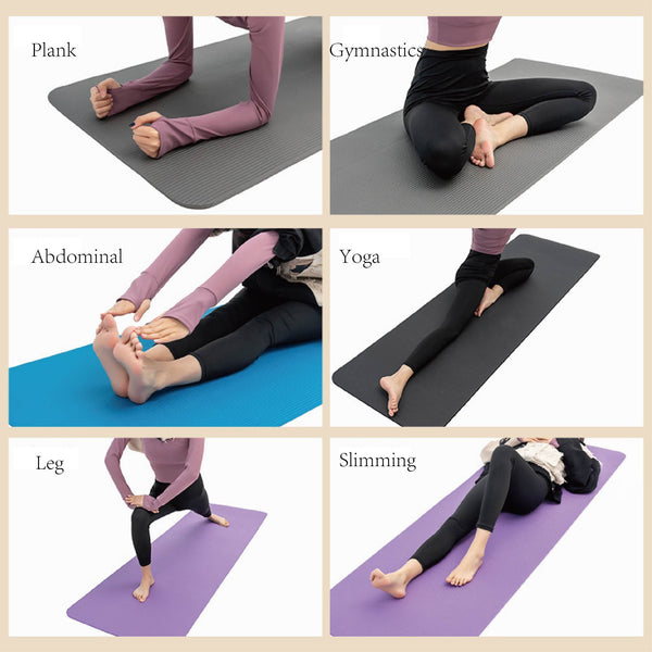 Five-Colour NBR Yoga Mat – Ultra-Comfortable Non-Slip Fitness Pad