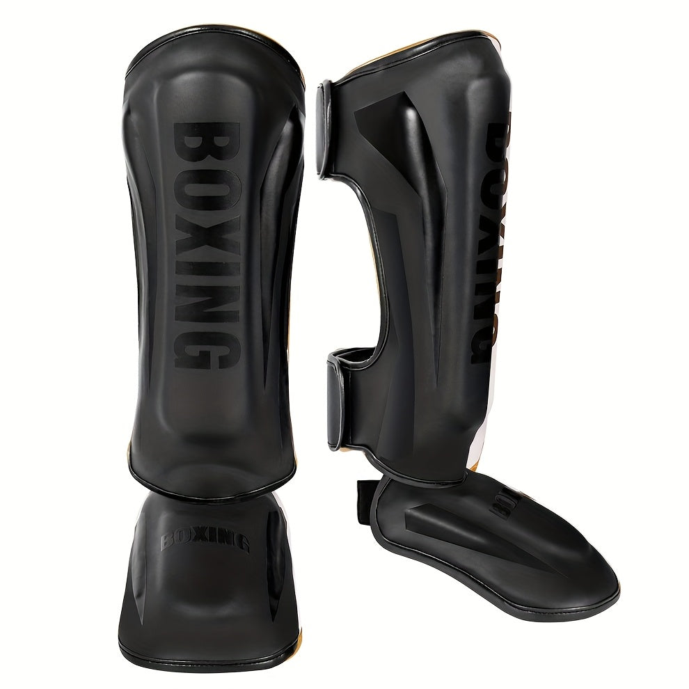 Thick PU Shin Guards – Muay Thai, Kickboxing & Martial Arts Training