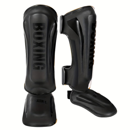 Thick PU Shin Guards – Muay Thai, Kickboxing & Martial Arts Training
