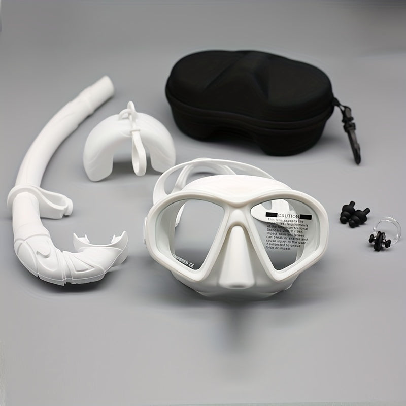 Low Volume Freediving Mask with Camera Mount – Tempered Glass & Adjustable Silicone Strap – Black