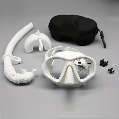 Low Volume Freediving Mask with Camera Mount – Tempered Glass & Adjustable Silicone Strap – Black