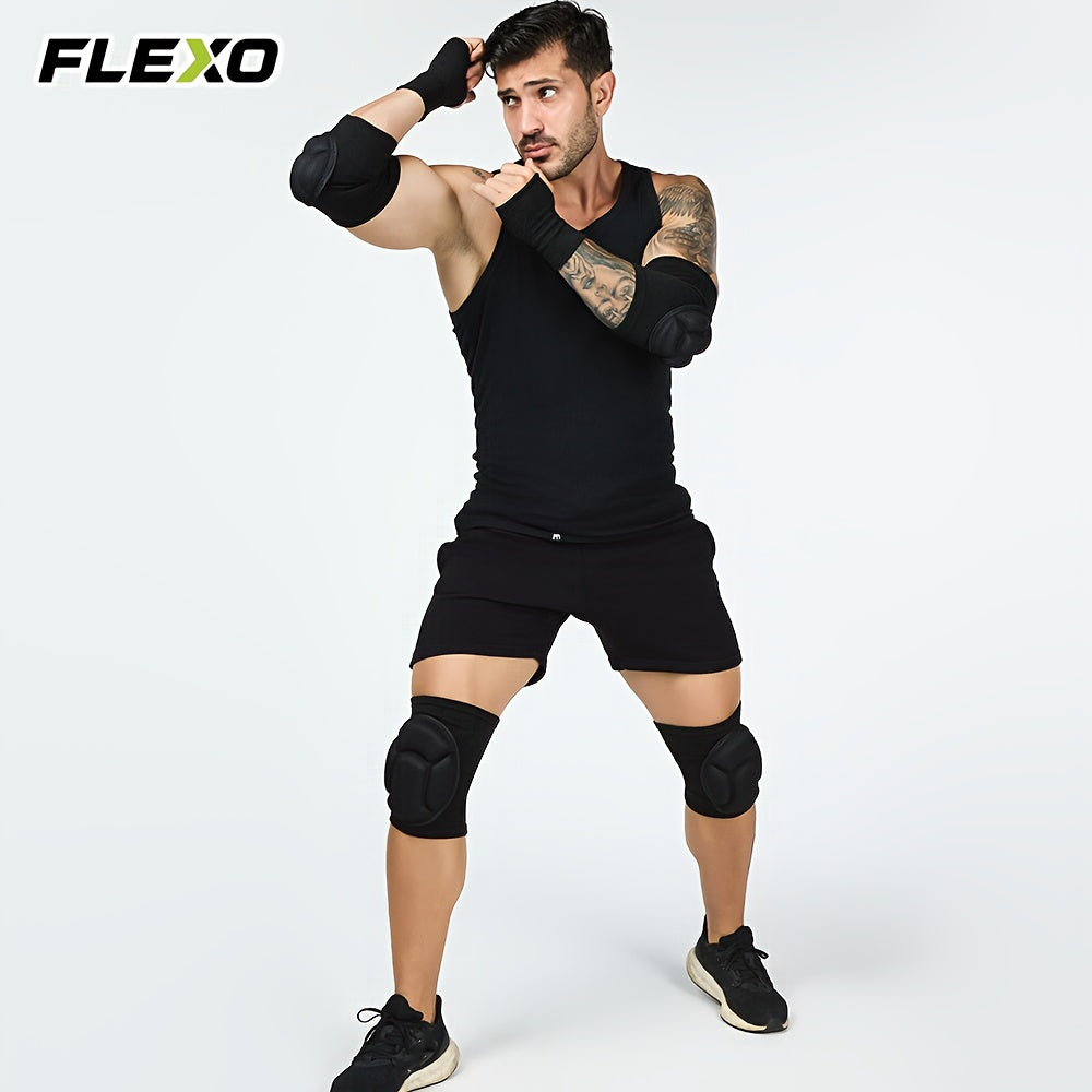 3-in-1 Sports Protective Gear: Knee Pads, Elbow Pads &amp; Hand Wraps